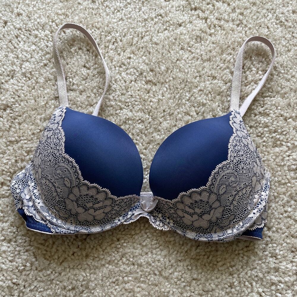 Blue Victoria's Secret Very Sexy Bra 32B